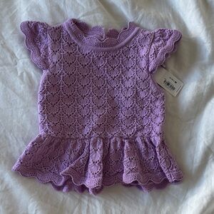 Janie and Jack Purple Lace Top